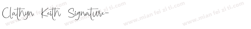 Clathyn Keith Signature字体转换